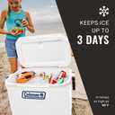 Coleman Marine Cooler with Fully Insulated UV Guard Lid & Body, Keeps Ice for 3+ Days, Great for Boating & Fishing, 52qt/100qt Wheeled/120qt Options
