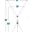 X Banner Stand Adjustable Fit Banner 24 x 63 to 32 x 78 Inch, Portable Travel Bag, Bigger, More Adaptable Advertising, Stores, Tradeshow, Restaurant, Event, Birthday & Party (1 PACK)
