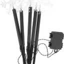 Kisangel LED Lawn Lamp Star Snowflake Shape Landscape Light for Garden Driveway and Pathway Decoration Charming Outdoor Illumination Without Battery