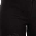 Women's Stretch Pull-On Jeans Skinny Ripped Distressed Denim Jeggings Regular-Plus Size (Black, XL)