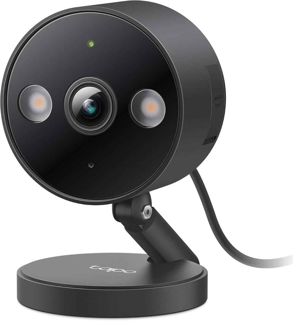 Tapo 2K+ Indoor/Outdoor Wired Security Camera - Person/Pet/Vehicle Detection, Baby Monitoring, Color Night Vision, IP66 Weather Resistant, Subscription-Free Local Storage or Optional Cloud, C121