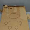 Glass Teapot Set, 40OZ/1200ml Stovetop Safe Glass Tea Kettle with 4 Double-Wall Tea Cups & Loose Tea Infuser & Tea Warmer, Dishwasher Safe Tea Maker, Blooming Tea Gift Set For Women