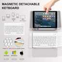 Keyboard Case for iPad 9th/8th/7th Generation 10.2 inch 2021/2020/2019, Detachable Wireless Bluetooth Keyboard Thin & Light with Pencil Holder for iPad 10.2" iPad Air 3rd Gen/Pro 10.5, Gray