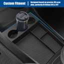 Lower Center Console Organizer for 2022-2026 Rivian R1T & R1S Accessories, Floor Console Storage Tray Insert with Cup Holder