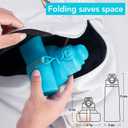 TakeToday Collapsible Water Bottles 32oz, Foldable Travel Water Bottle, BPA Free, Silicone Water Bottle Leakproof for Hiking, International Travel, Outdoors