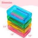 Mr. Pen- Clear Pencil Boxes Bulk, 12 Pack, Colorful, Snap-Tight Lid, Plastic Pencil Box Organizer, 7.9"x4.5"x2.4"