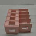 SAYEEC Desk File Sorter Vertical Desktop File Folder Organizer 4 Section Plastic Book Holder Adjustable Shelf Dividers Closet Purse Handbag Mail Binder Organizer Magazine Rack Stand Bookshelf (Pink), Pack of 2