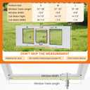 Full Size Cat Door Window InsertAdjustable Width of 23"-28", 4 Locking Modes, Magnetic Closure, 10-Min Quick Install, HD Transparent Flap,Weatherproof Window Pet Door for Cats & Small Dogs