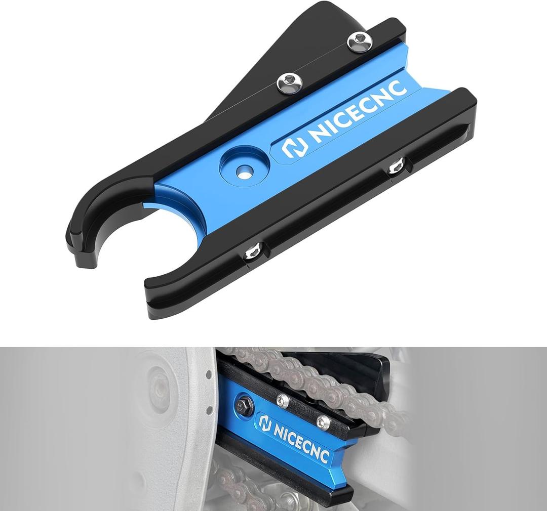 NICECNC Chain Slider Guide Guard Protector Aluminum Compatible with Yamaha YFZ450R 2009 2010 2011 2012 2013-2023, YFZ450R SE 2009-2019 2020 2021 2022 2023, YFZ450X 2010 2011 Blue