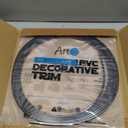 Art3d 20ft Outside Vinyl Corner Trim Peel and Stick for Tile and Wall Edges, Furniture Decoration Black