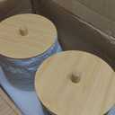 Glass Jars for Laundry Room Organization, Laundry Pods Container with 27 Labels, Detergent Holder with Bamboo Lid, Cute Storage Jars (Set of 2)