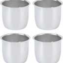 4Pcs 2.68 Inch Wheel Center Caps Fit 2.68 Inch Center Bore Truck Trailer RV SUV Wheels Rims, Carbon Steel Chrome Silver Push Through Hub Covers, Easy Installation