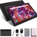 Latest 2025 Android 13 Tablet, 128GB+16(8+8 Expand)GB/512GB Expandable, Octa-Core Tablet with 5G WiFi, 8000mAh Battery, 10.1 inch Tableta with 21MP Camera, Tableta with Keyboard, Bluetooth,Mouse, Case (Black)