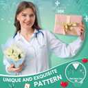 24 Pcs Nurses Gift Folding Fan Nurse Appreciation Gifts 7.87" Round Portable Handheld Fan with Handles Motivational Thank You Gifts for Nurses Week Party Graduation (Green)