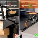Stainless Steel Stove Gap Covers (2PCS), Stove Gap Filler for Kitchen Oven Counter Side Gap, Range Trim Kit, Easy Clean and Heat Resistant, Adjustable Length 13.8" to 27.5" 1
