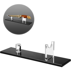 noonebutyou Knife Display Stand, Acrylic Knife Holder for Home Decor (Black Base)