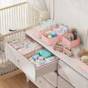 DIMJ Drawer Organizer Clothes Storage - 18 Pack Baby Dresser Organizer for Nursery, Foldable Closet Drawer Organizer Bins for Bedroom Organization, Fabric Storage Dividers for Socks, Underwears, Bras