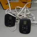 WOOMER Heated Blanket Queen Size 84" x 90", Electric Blanket with 0.5-12 Hours Timer & 10 Heating Levels, ETL Certified, Marble Blue Double-Sided Faux Fur, Machine Washable