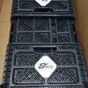 Surecan Heavy Duty Collapsible & Stackable Plastic Crate - Snap Lock Foldable Industrial Garage Storage Bin Container Utility Tote Basket