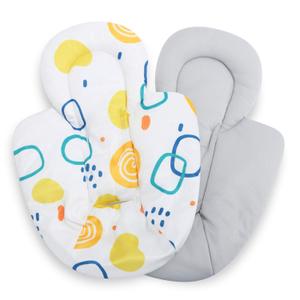 Minne Baby Infant Insert Compatible with 4Moms MamaRoo and RockaRoo Swing, Plush Soft Fabric Reverses to Breathable Cool Mesh, Newborn Insert with Head and Body Support (Geometric)