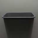 Grey Trash Can size: 15 3/4" x 11 1/4" x 20"