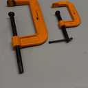 Forward C-Clamp 3 Piece Set 3in, 6in Heavy Duty Ductile Iron C Clamp Set Kit Jaw Opening Sliding T Bar Handle for DIY Carpentry Caliper Woodworking Welding Building(Orange) One Crank Bar Missing