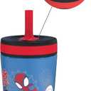 Zak Designs Marvel Spider-Man Kelso Toddler Cups For Travel or At Home, 12oz Vacuum Insulated Stainless Steel Sippy Cup With Leak-Proof Design is Perfect For Kids (Spidey and His Amazing Friends) (Spiderman)