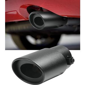 Universal Car Exhaust Tip,2.5" to 3.3" Stainless Steel Polished Finish Exhaust Slant Cut Tip,Professional Car Accessories Chrome-Plated Finish Tailpipe,Muffler Tip Replacement(Black)
