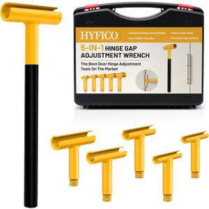 Upgraded Hinge Gap Adjusting Wrench for Residential and Commercial, Door Hinge Adjustment Tool for Door Quick and Efficient Solutions, User-Friendly Adjustments Tools (Yellow)