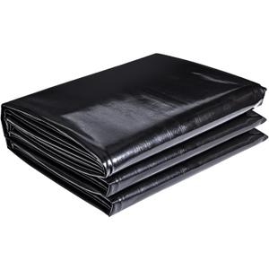 ToLanbbt Pond Liner 10 FT x 10 FT HDPE Pond Liners, 20 Mil UV Resistant Preformed Pond Liner Easy Cutting, Pond Liner for Natural Looking Ponds, Waterfall, Koi Pondsand Water Garden (Black)
