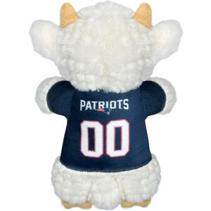 Pets First NFL New England Patriots Goat Plush Toy for Dogs and Cats with Squeaker, Wearing a Team Jersey! Fun & Sporty Goat Shaped Dog Chew Toy, Interactive Pet Toy