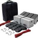 WOOWAVE Canoe Carrier Deluxe Carrier Kit Universal Soft Standard Foam Block for Roof Racks Car-Top Replacement with Tie-Downs, 6 inches