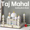 Architecture Taj Mahal Micro Mini Building Blocks Set,Landmarks Collection, Display Model Gift for Adults(4030 Pieces)