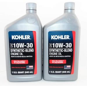 Maintenance 2 PK Kohler Engine 10W30 Synthetic Blend Motor Oil 1 Quart Bottles 25 357 65s