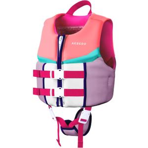 AEOCOO Toddler Swim Vest for 20-30-50-90 Pounds, Kids Pool Floaties Vest 1-2-3-5-6-9 Year Old, Puddle Swim Jumper Buoyancy Jacket, Boys, Girls, Nios
