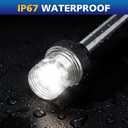 24 Inches Anchor Light Stern Light for Boats, White Boat Navigation Lights LED Waterproof IP67, Rear LED Marine Running Lights for Pontoon, Jon Boat, Fishing Boats