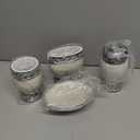 Bathroom Decor Accessories Set,4 PCS Including Soap Dispenser, Toothbrush Holder,