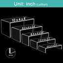 10 Pack acrylic display stand, Acrylic Display Risers, 5 Sizes Clear Product Stand, Jewelry Display Riser Shelf Showcase Fixtures For Collectibles Display, Toy Figure Display - 2 Sets (6.8" to 10")