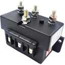 SPJIUQI 12V 24V 1500W Quadrupole 3-Wire Anchor Windlass Reverse Solenoid Control Box 6000W Max for Marine Boat Electric Winch Forklift Control System