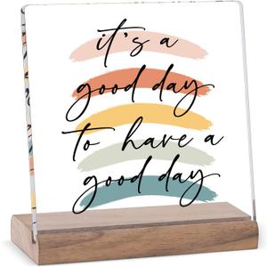 Motivational Office Desk Decor For Women Coworker Its A Good Day To Have A Good Day - Inspirational Signs Gifts Aesthetic Office Table Desktop Decorations For Work Desk