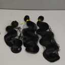 12A Human Hair Bundles with Frontal 16 18 20 with 14 Inch Brazilian Body Wave 3 Bundles Human Hair with 13x4 HD Lace Frontal Closure 100% Unprocessed Virgin Human Hair Weave