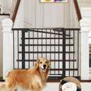 Cumbor 29.7-46" Baby Gate for Stairs, Mom's Choice Awards Winner-Auto Close Dog Gate for The House, Gifts for Mom, Easy Install Pressure Mounted Pet Gates for Doorways, Black