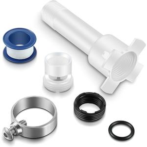 Dreyoo Four in One Tub Adapter, Bathtub Faucet Adapter Slip Fit for Copper, Universal Fits 1/2'' Copper Pipe, 1/2'' IPS and 3/4'' IPS, Tub Spout Diverter Repair Kit with Assembly Tool