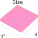 3 x Vanpad Lined Sticky Notes 4x4 Inches, Rose Red Ruled Self-Stick Pads, Easy to Post for Home, Office, Notebook, 8 Pads/Pack