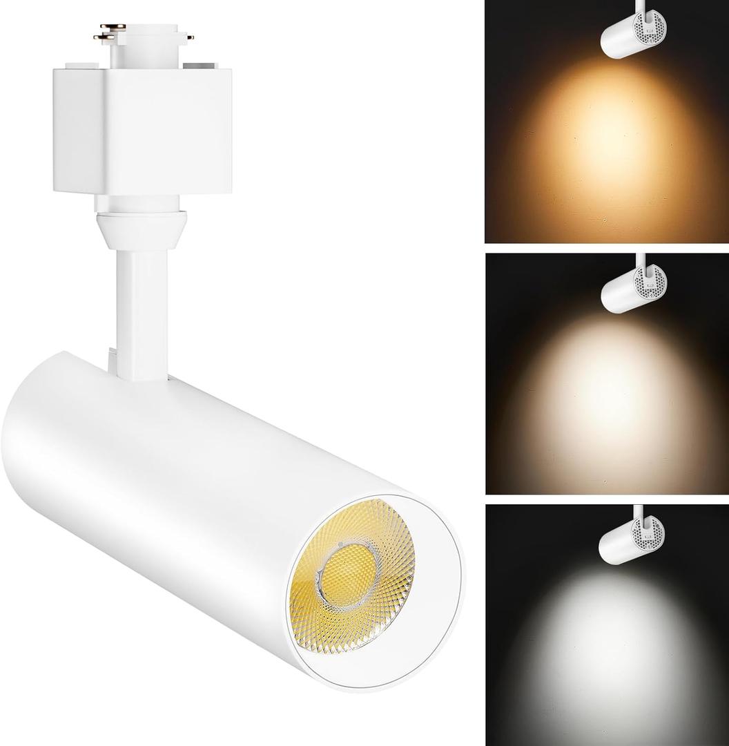 10W Dimmable LED Track Lighting Heads H Type Track Light fixtures 3000K-4500K-6000K Adjustable Track Lights Ceiling Spotlight for Retail Artwork Lighting Flicker Free CRI90+ 241000lm White