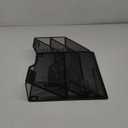 Wall File Organizer, 3 Tire Hanging File Folder Mail Organizer, Vertical Mesh Metal Door/Wall Mount Hanging File Holder, Paper Document Magazine Rack with Hooks for Home Office Black