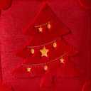 DFXSZ Christmas Pillow Covers 18x18 Yellow Lanterns Red Christmas Tree Decoration Soft Plush Faux Fur Jacquard Throw Pillows for Bedroom Sofa Holiday Festivals Winter Home Decor PTK065B18