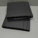 1-inch 3-Ring Binder, 1" Round Ring Binder with 2 Inside Pockets, 8 Pack Black Binders, Clear View Cover, Holds 8.5'' x 11'' Paper for Office/Home/Back to School