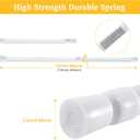 JAYE 2Pack Spring Tension Curtain Rod Load Adjustable Expandable Heavy Duty Steel White Length to 53-98", Suitable for Wardrobes, Bathrooms, Cabinets, Windows & Storage Cabine (WHITE)