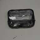 Busiuw Clear Bag for Stadium Events Mini Small Clear Purse Stadium Bag for Concert Sport Work(Black)